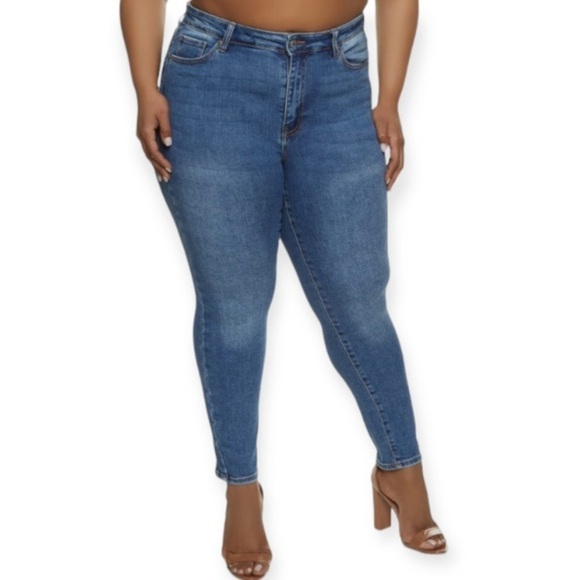Butt I Love You 22 Skinny Jeans High Rise Stretch Womens Plus Size By Wax Jeans - Picture 1 of 12